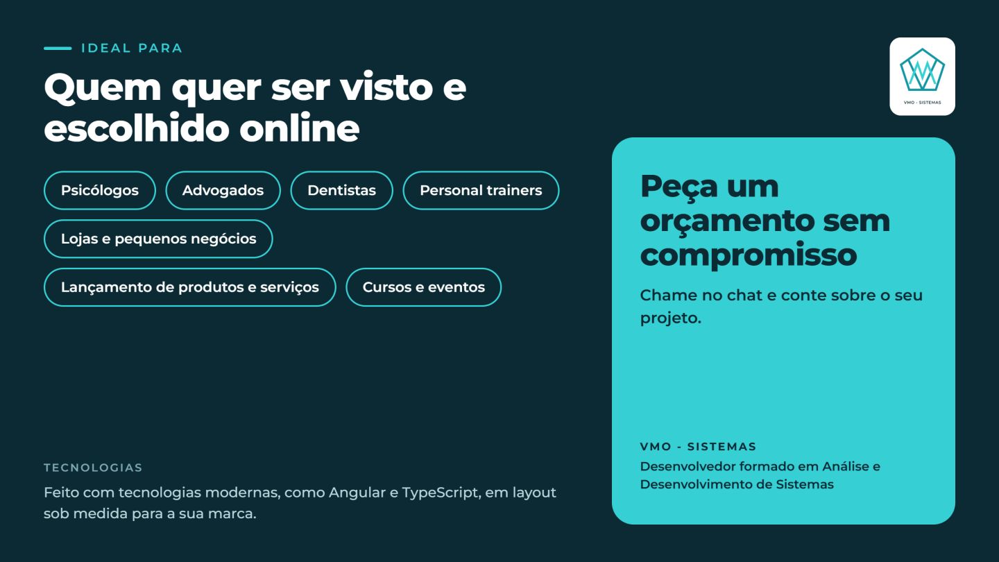 CRIAÇÃO DE SITES PROFISSIONAIS | LANDING PAGES PARA IMPULSIONAR O SEU NEGÓCIO