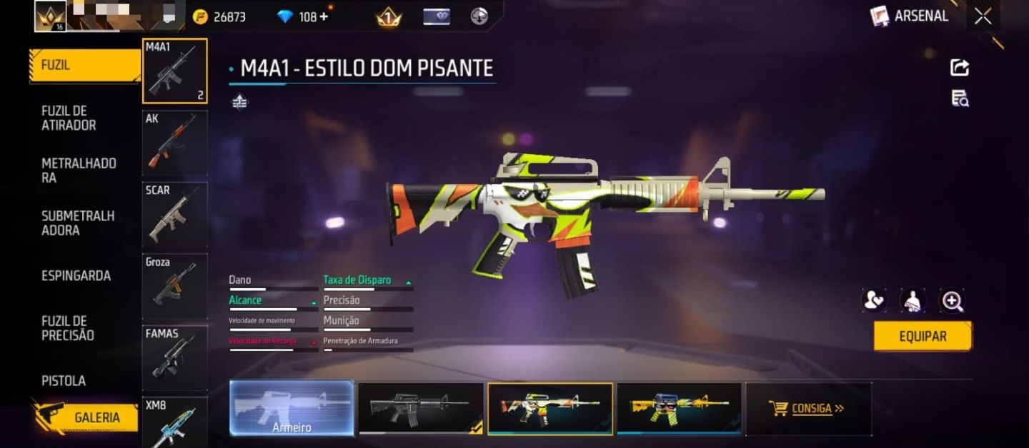 [FREE FIRE] CONTA LVL 16 | 2 CONJUNTOS SAMURAI | 108+ DIAMANTES