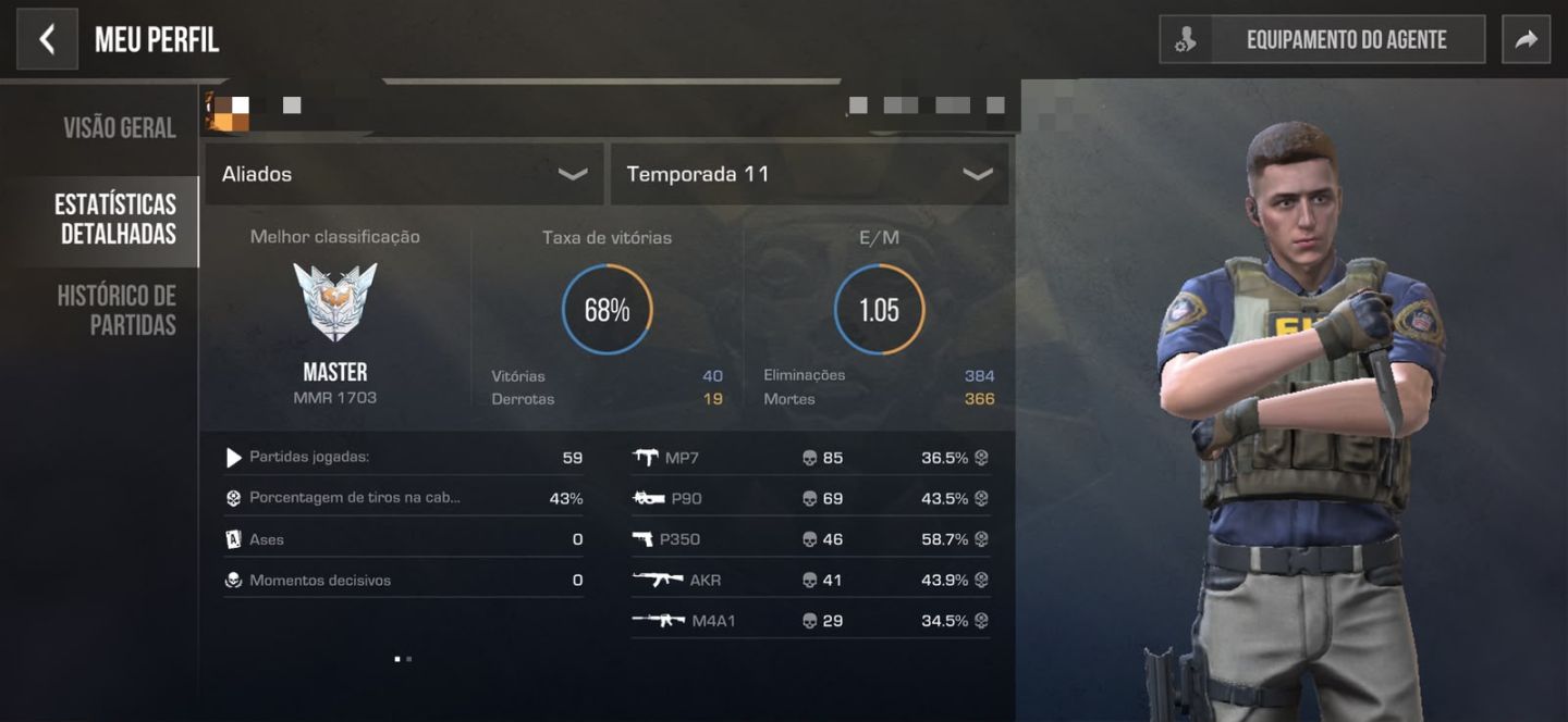 [STANDOFF 2] MASTER 1703 MMR + CHAMPION 1617 MMR + 50,5% HS