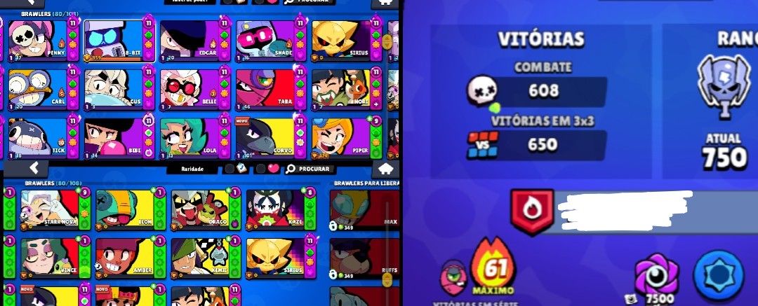 Conta brawl stars iniciante 17K de troféus