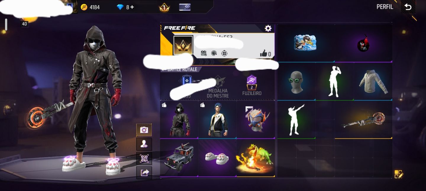 CONTA NIVEL 12 + SKIN SOMBRA DA NOITE + DISPARO FINAL DO DINO + GELO (SEU EMAIL)