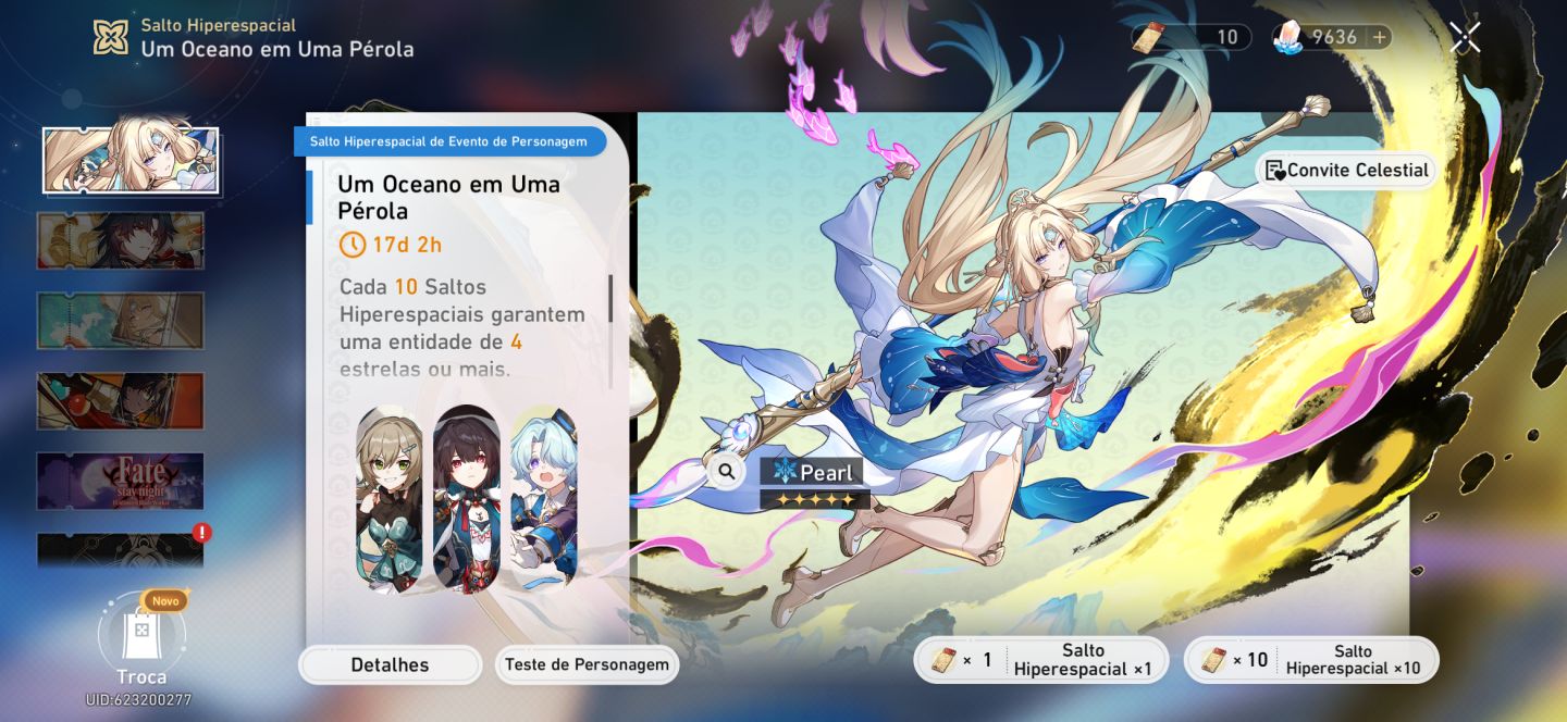Conta hsr 9600 de jade Castorice+cone e noite eterna+cone