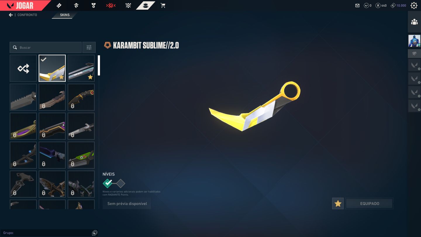 CONTA VALORANT DIAMANTE 1 COM SKIN DE FACA,VANDAL, PHANTOM E OPERATOR