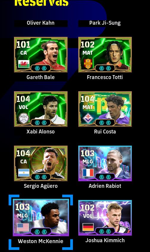 EFOOTBALL STEAM FORÇA 3230 | PUSKÁS 105, MATTHÄUS 105, KANTÉ 107 E LENDAS