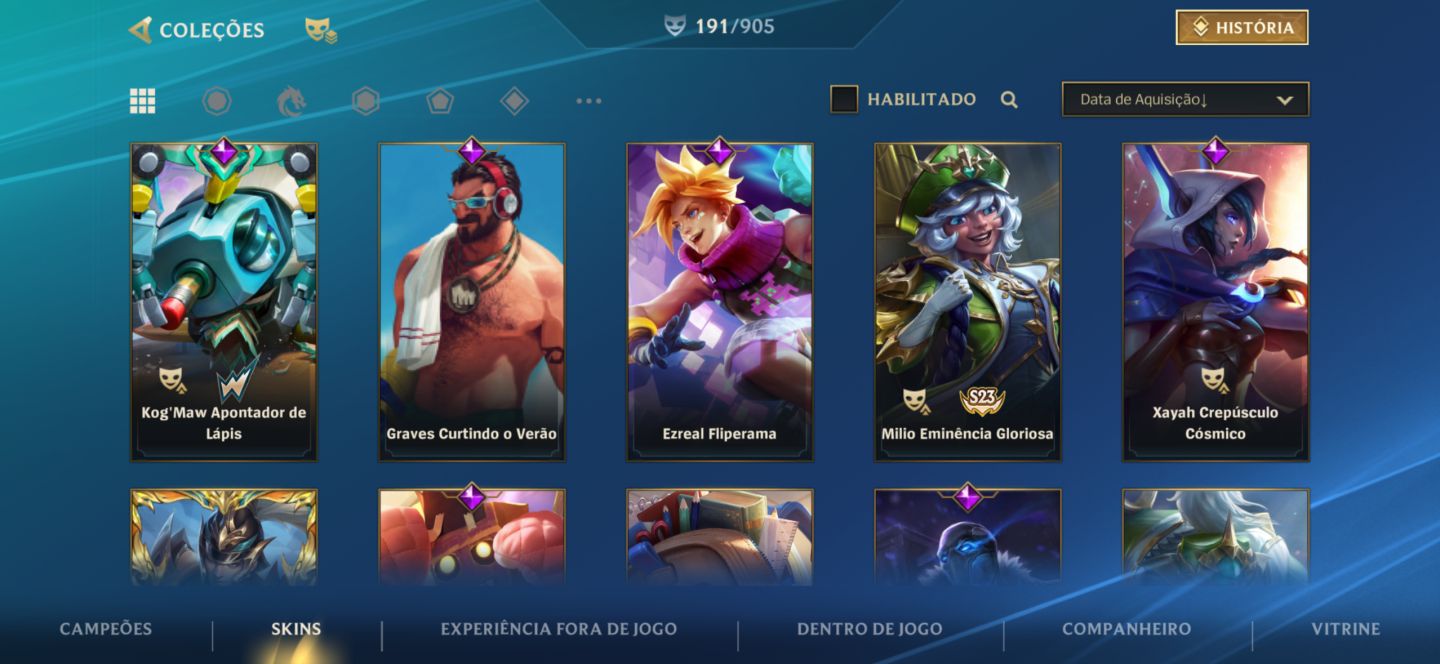 Conta wild rift . Conta atualmente desafiante mais de 60 skins