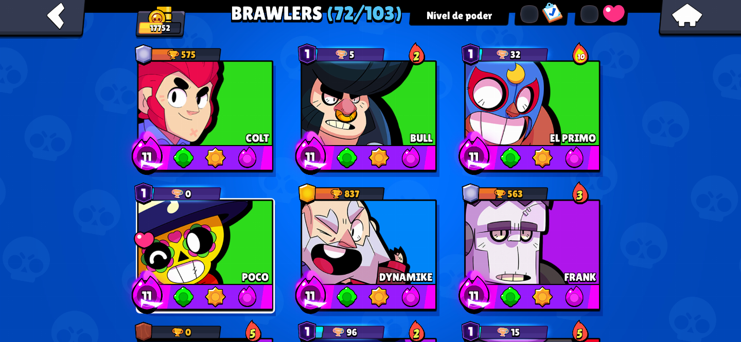 CONTA BRAWL STARS COM MUITOS BRAWLERS, SKINS, GEMAS, MOEDAS E BLINGS