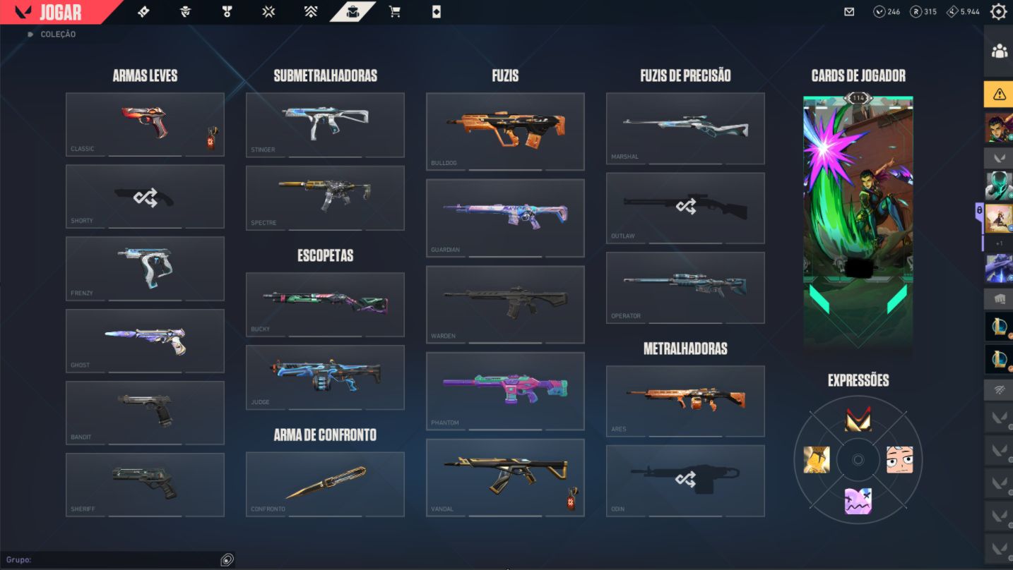 CONTA ASCENDENTE COM PACOTE CHAMPIONS 2025 E OUTRAS SKINS