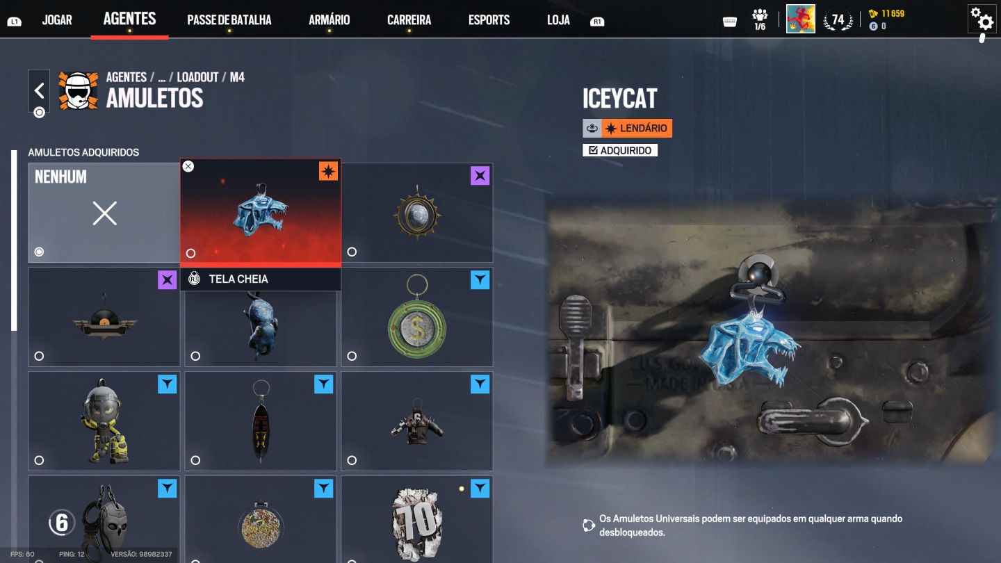 Conta de R6 PS5/PC/XBOX Level 77 com Black ice