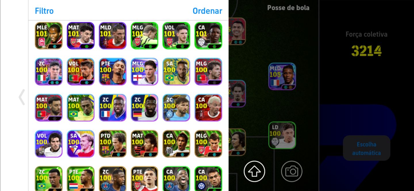 Conta de efootball mobile competitiva para pegar divisao 1