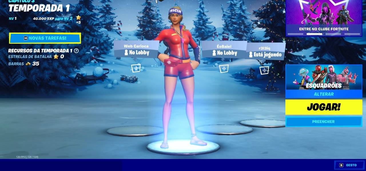 CONTA FORTNITE ANTIGA + GTA V epic games, COM PASSE DA SEASON 4,