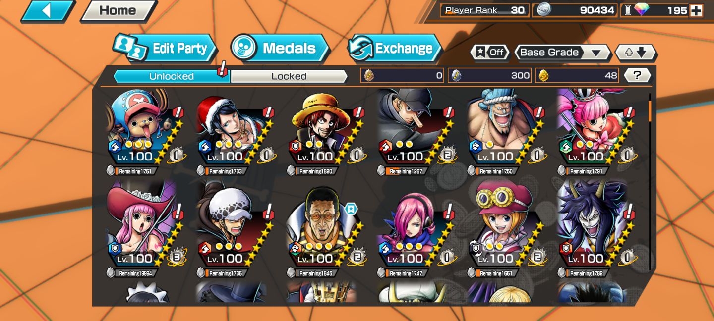 Conta opbr (one piece bounty Rush) CONTÉM 9 EXTREMES