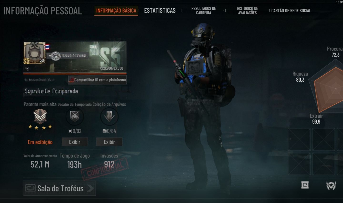 Conta arena brekaut Mobile com 52,1 milhões de armezem e skin de patente da S4