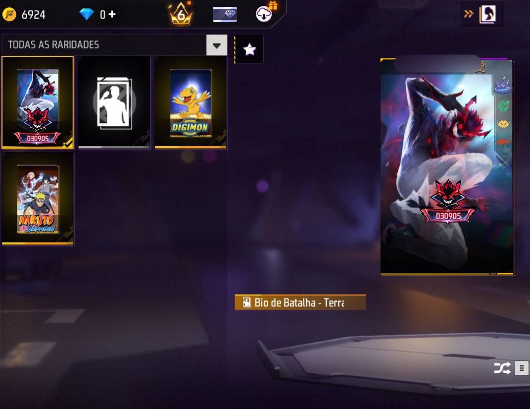 CONTA FF GEMADA COM ANIMAÇÃO DE KIT, ANGELICAL, SOMBRA ROXA, EVO, +500 PEITAS