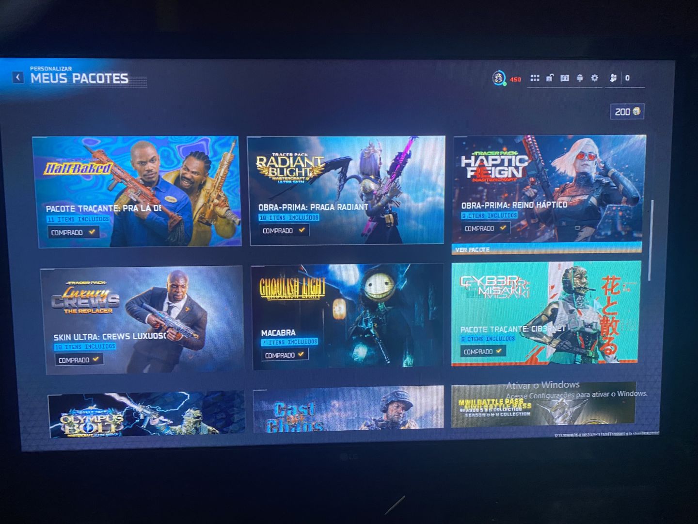 Conta warzone top com varias skins valeria iceflow dentre outras