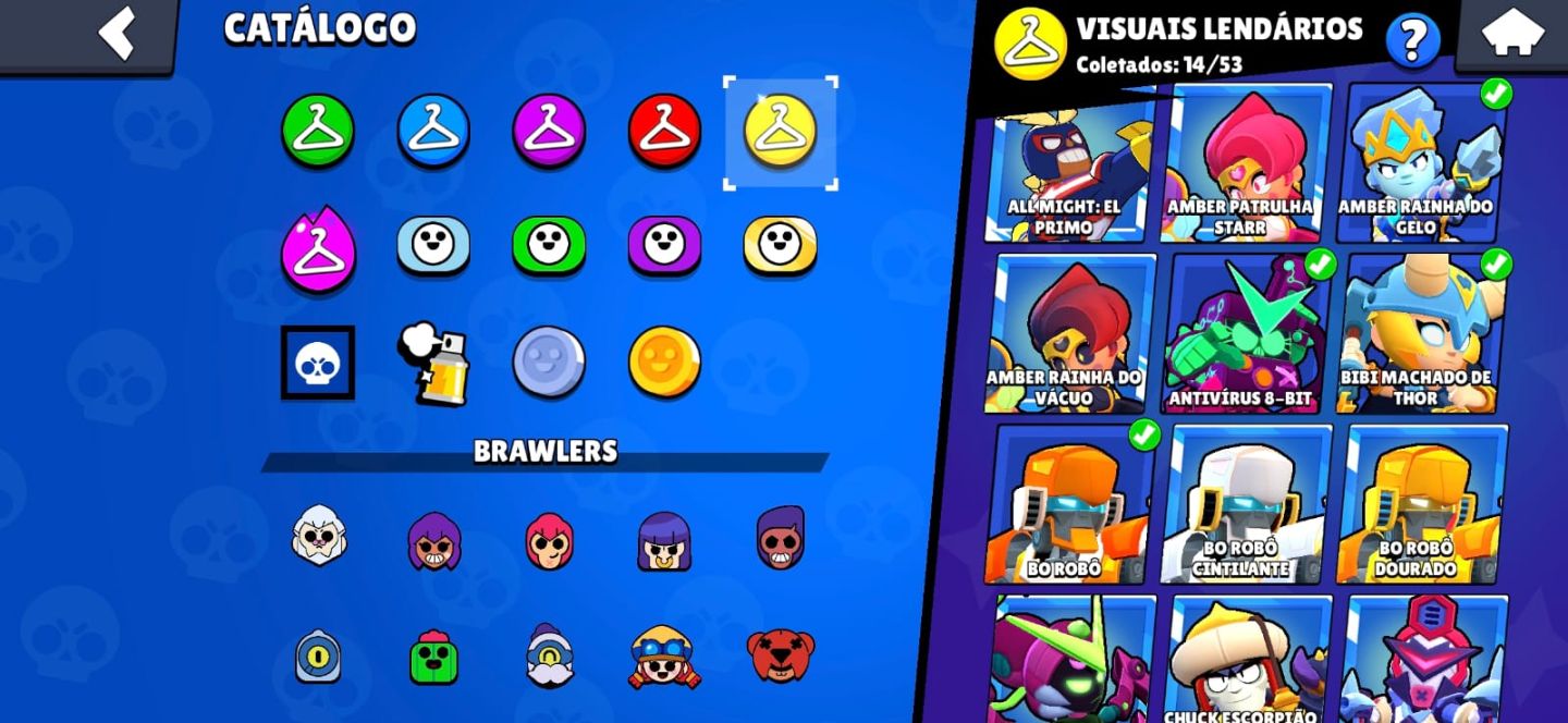 CONTA DE BRAWL STARS ANTIGA 105K DE TROFEUS JUNTO COM CLASH ROYALE 11K+ TROFEU