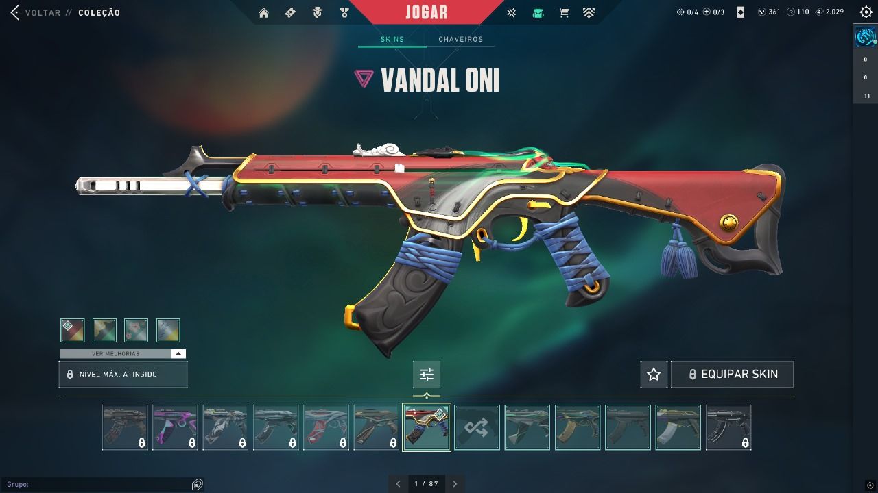 CONTA VALORANT COM SKINS SUBLIME ONI ENTRE OUTRAS!!