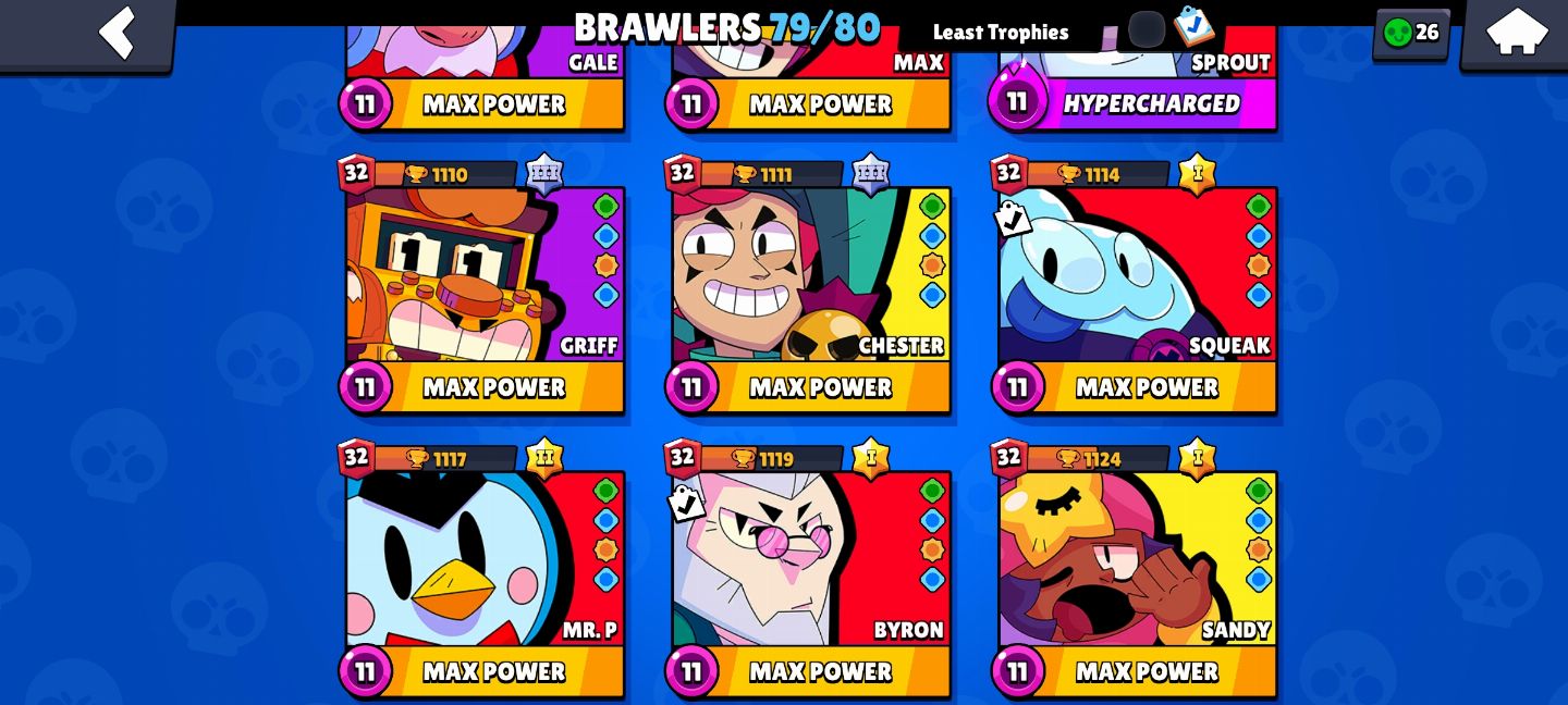 BRAWL STARS CONTA DE 90K / 48 RANK 35 / 14/15 PASSES /+ DE 100 SKINS
