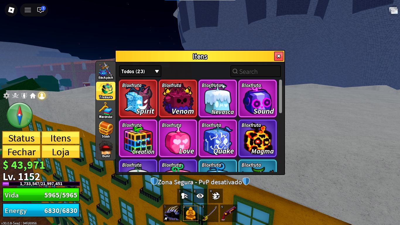 CONTA BLOX FRUITS | VENOM + SPIRIT + BUDDHA + ITENS