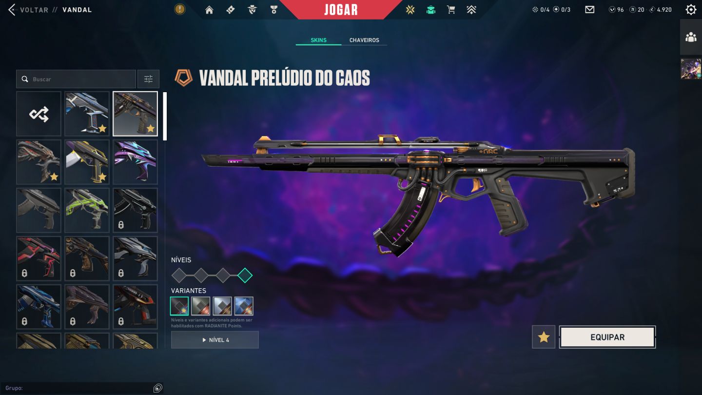 CONTA VALORANT | karambit saqueador + vandal kuronami/preludio/sublime e+