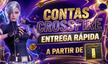 CONTA CROSSFIRE AL/BR | BARRINHA DE OURO (2 TENENTE) | RANKED LIBERADA |