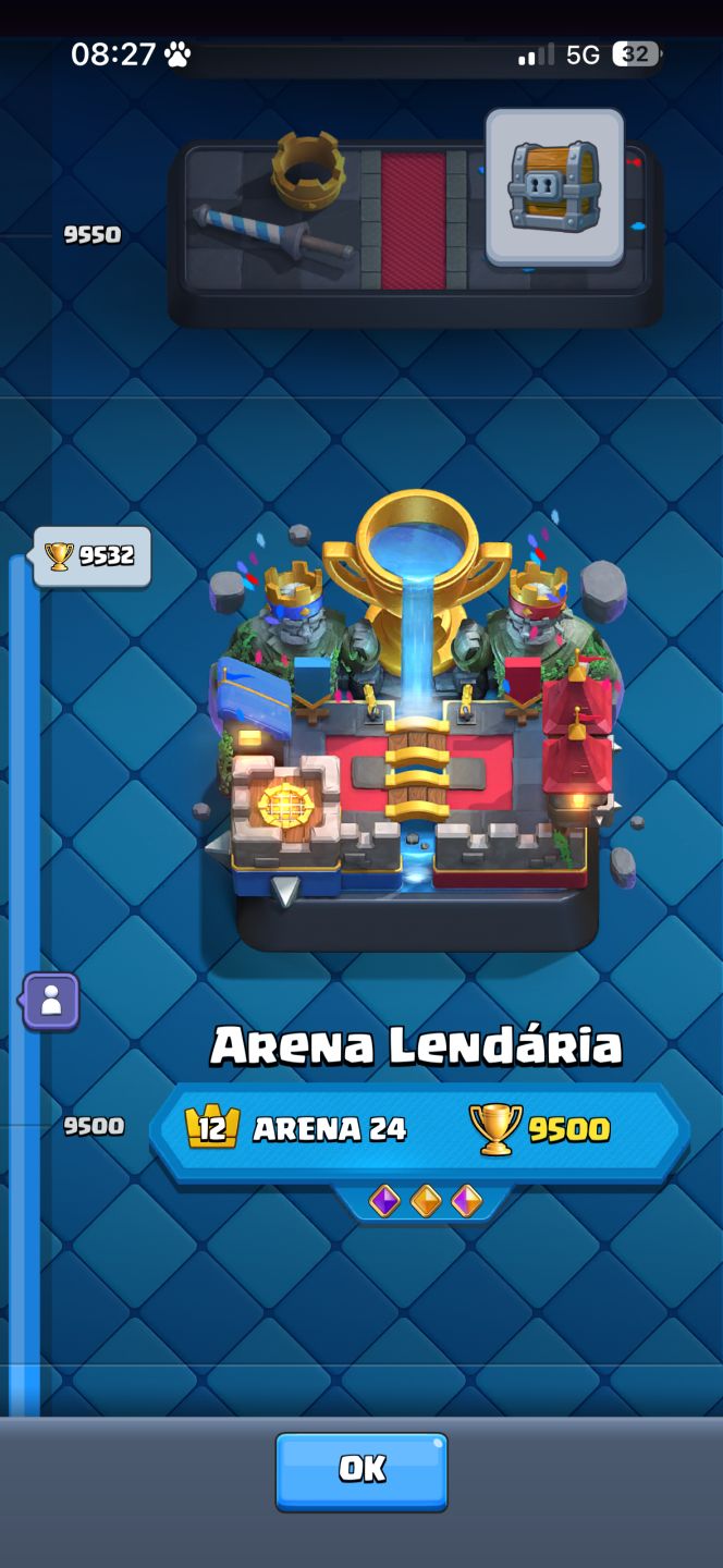 CONTA DE CLASH 9K 500 DE TROFEU NVL 42, TORRE NVL 14. 122/123 CARTAS