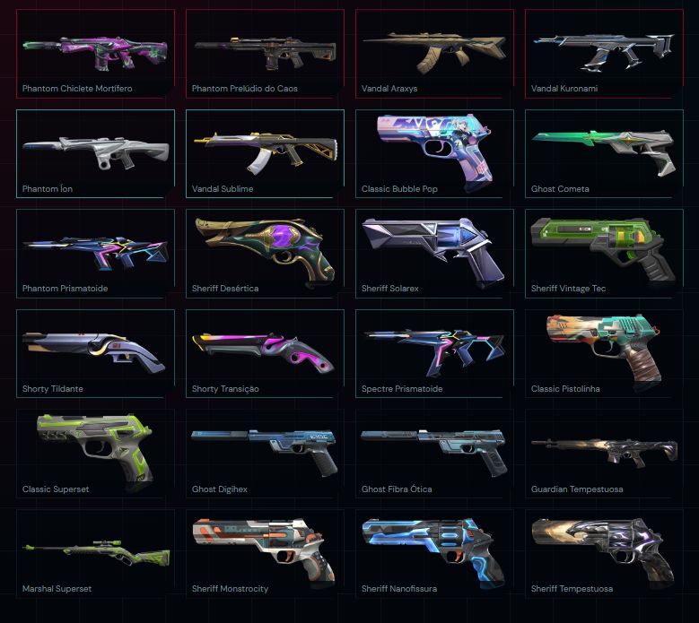 Conta FA de valorant com 24 Skins (12.450 vps gastos)