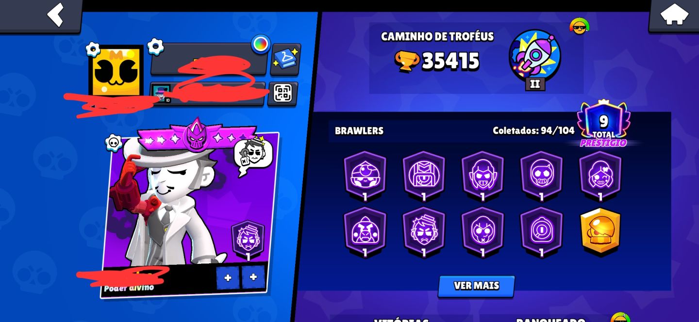 CONTA DE BS 35K, 2021 (8bit v8) + clash royale 4 anos arena 16!