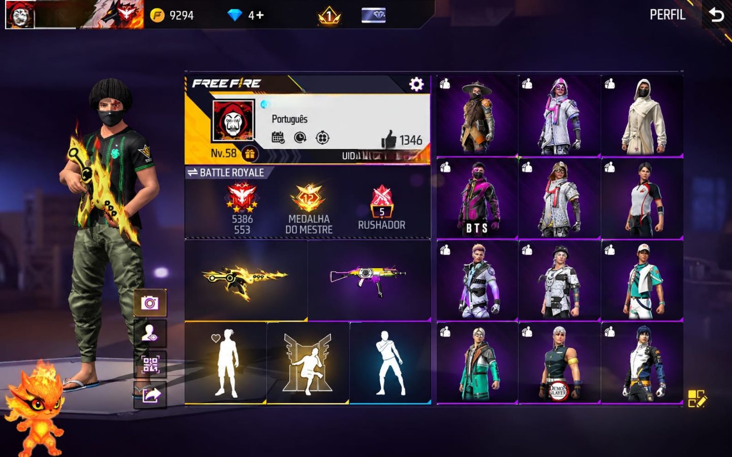 Conta linda com m4a1 do NARUTO