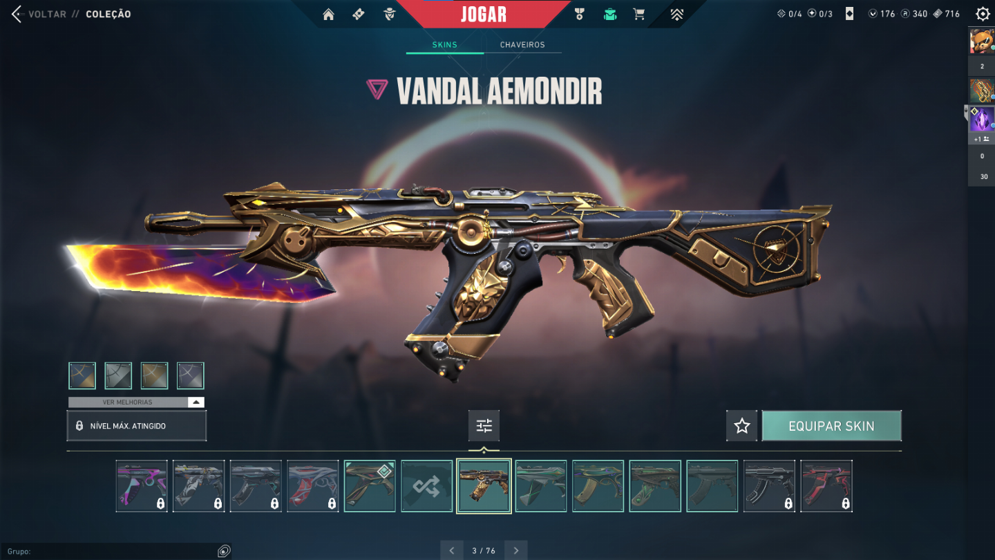 Conta de valorant diversas skins - Operator Rei Macaco, Vandal aemondir e etc...