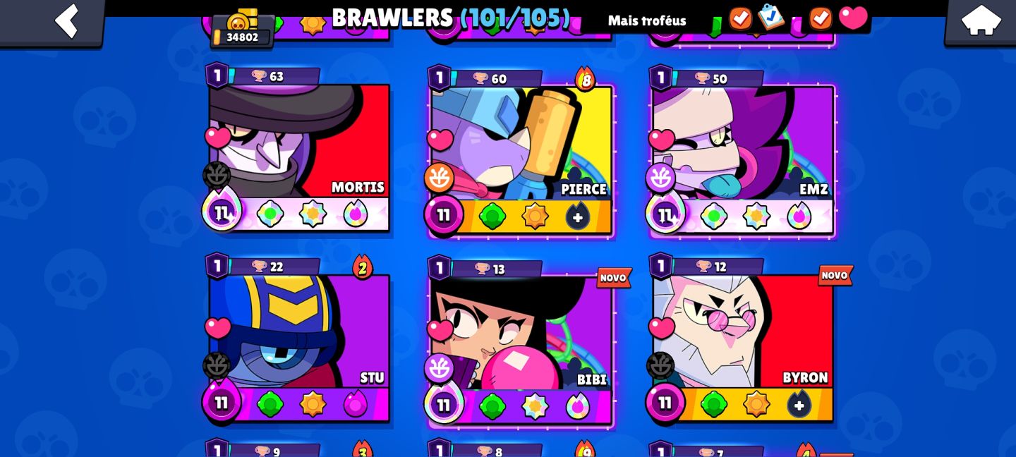 CONTA DE BRAW STARS COM 34K DE TROFÉUS