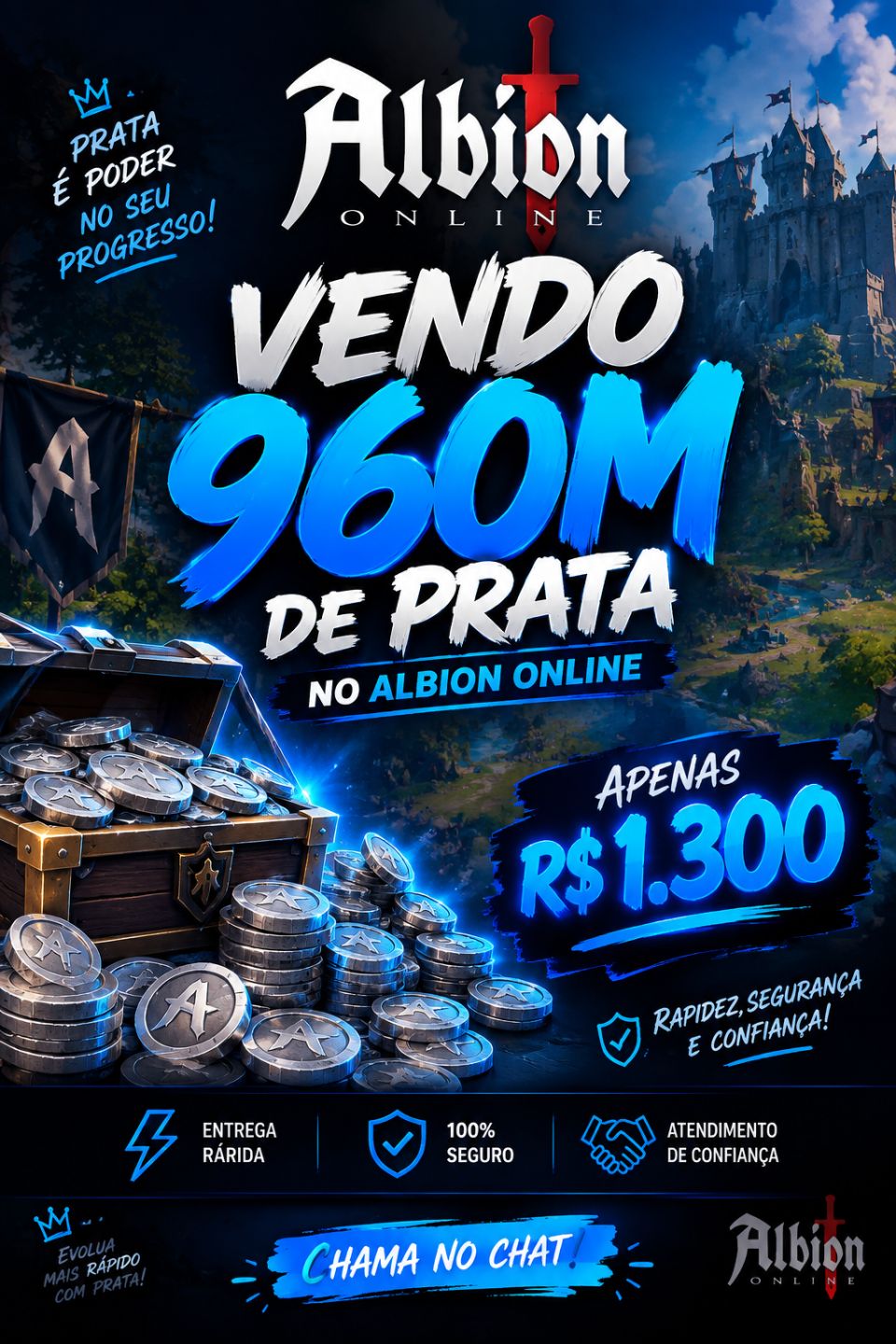 VENDA DE PRATA ALBION ONLINE