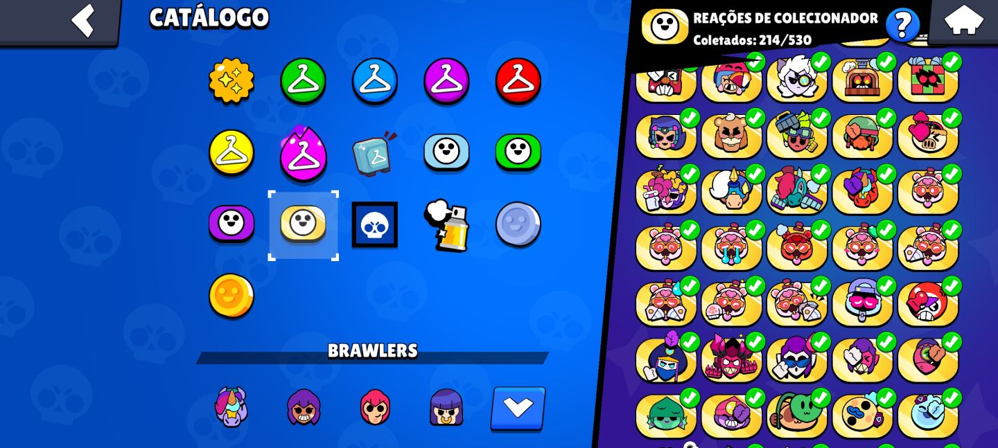 Conta de brawl stars, muitas skins Brawlers upados é muito mais