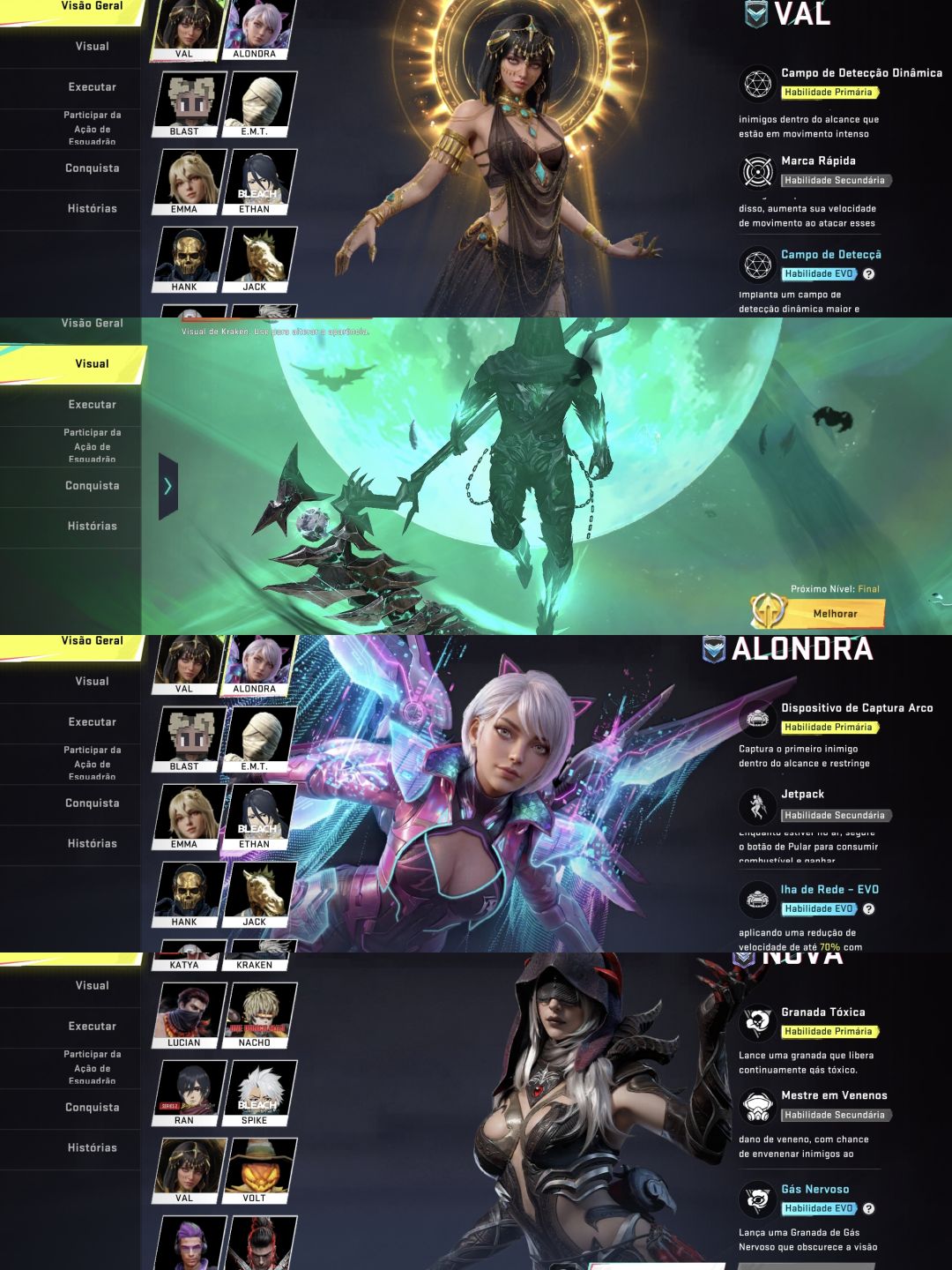 CONTA BLOOD STRIKE COM VÁRIAS SKINS ETERNA E EVO