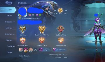 Conta MLBB Completa + Todos Os Heróis +Emblemas FULL