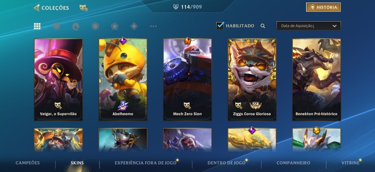 Conta Wild Rift - 115 skins - Diamante - todos os campeões