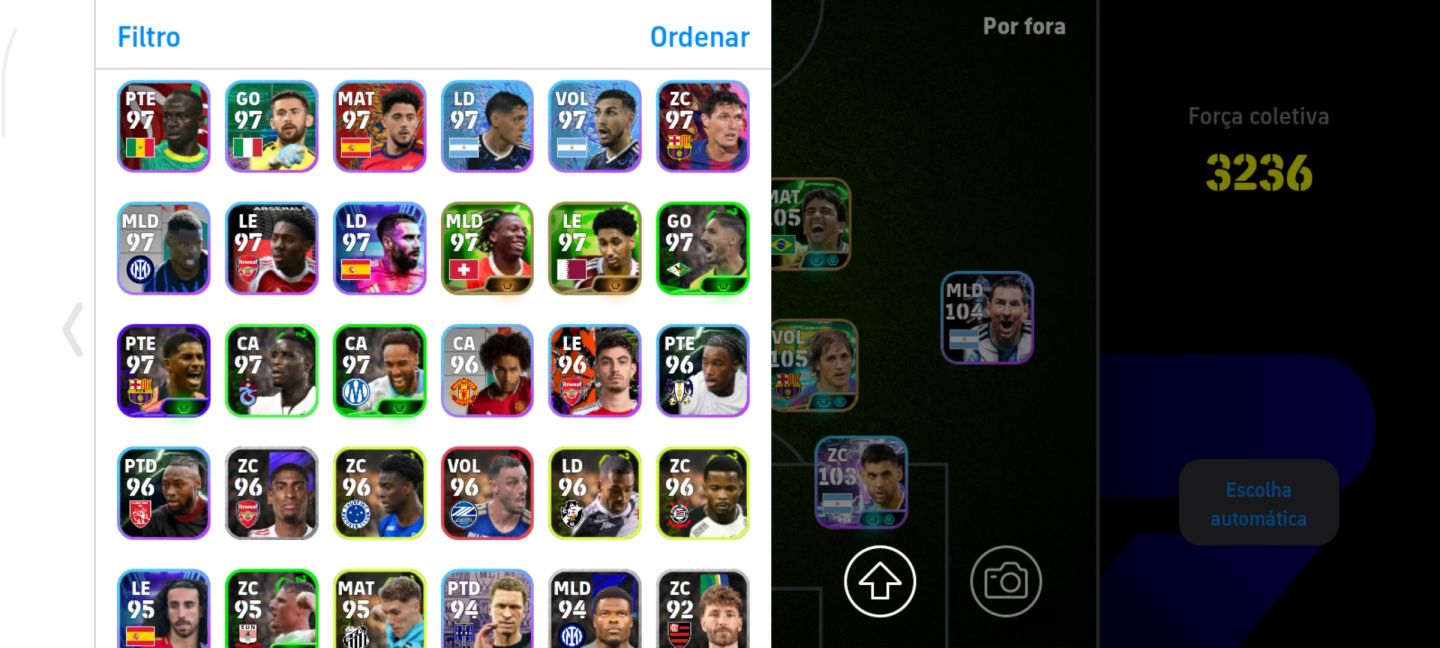 CONTA EFOOTBALL 400 JOGADORES HAZARD 109 HAALAND 108 FULL META ESTRELADA