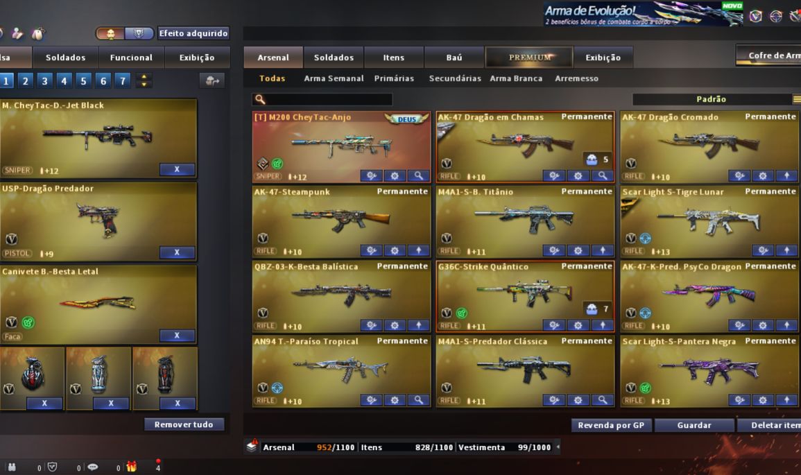 CONTA CROSSFIRE 01 DO SITE COM MUITOS ITENS RAROS E PERFEITA EM TODOS OS MODOS!