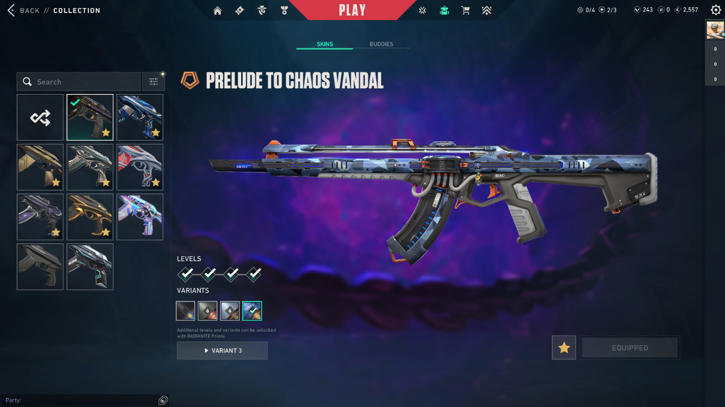 Conta Valorant com chaveiro radiante