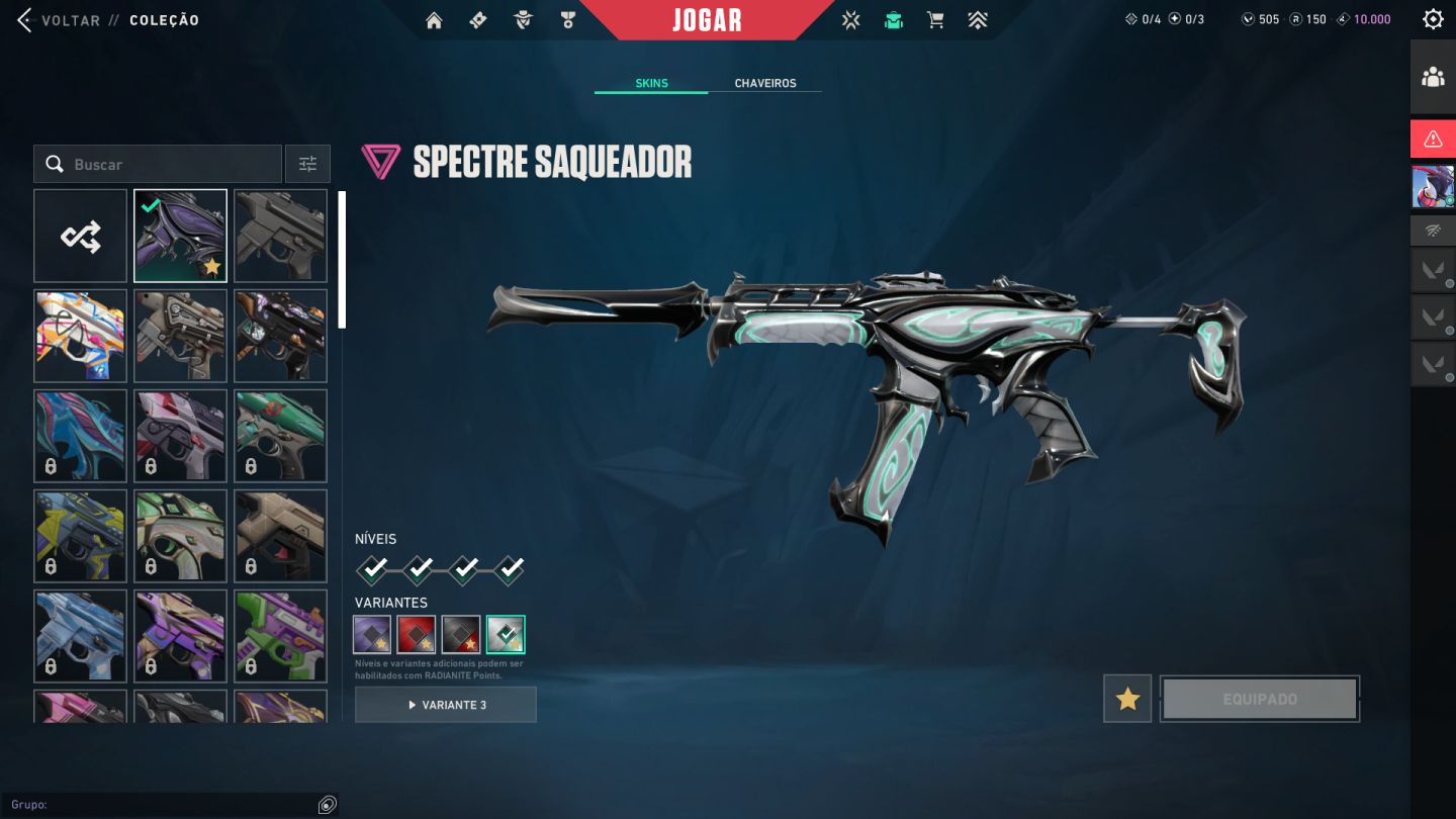 Conta de Valorant-nível Alto- 50skins +. pacote champions 2025 e mais