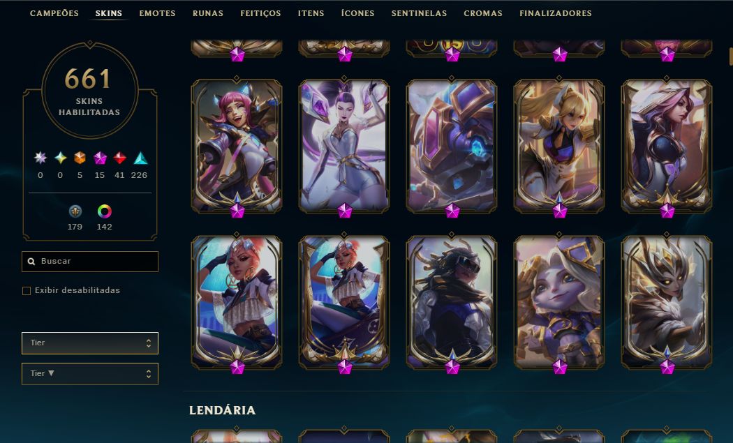 CONTA LOL | 661 SKINS | SEASON 2012