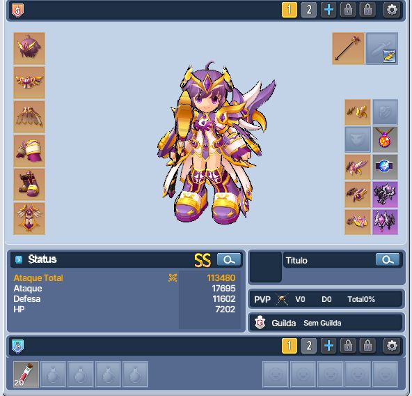 TODOS OS PERSSONAGENS COM BRINCO + PIERING DO CAOS- 4 CLASS- 4 SKILL-DESPERTAR++