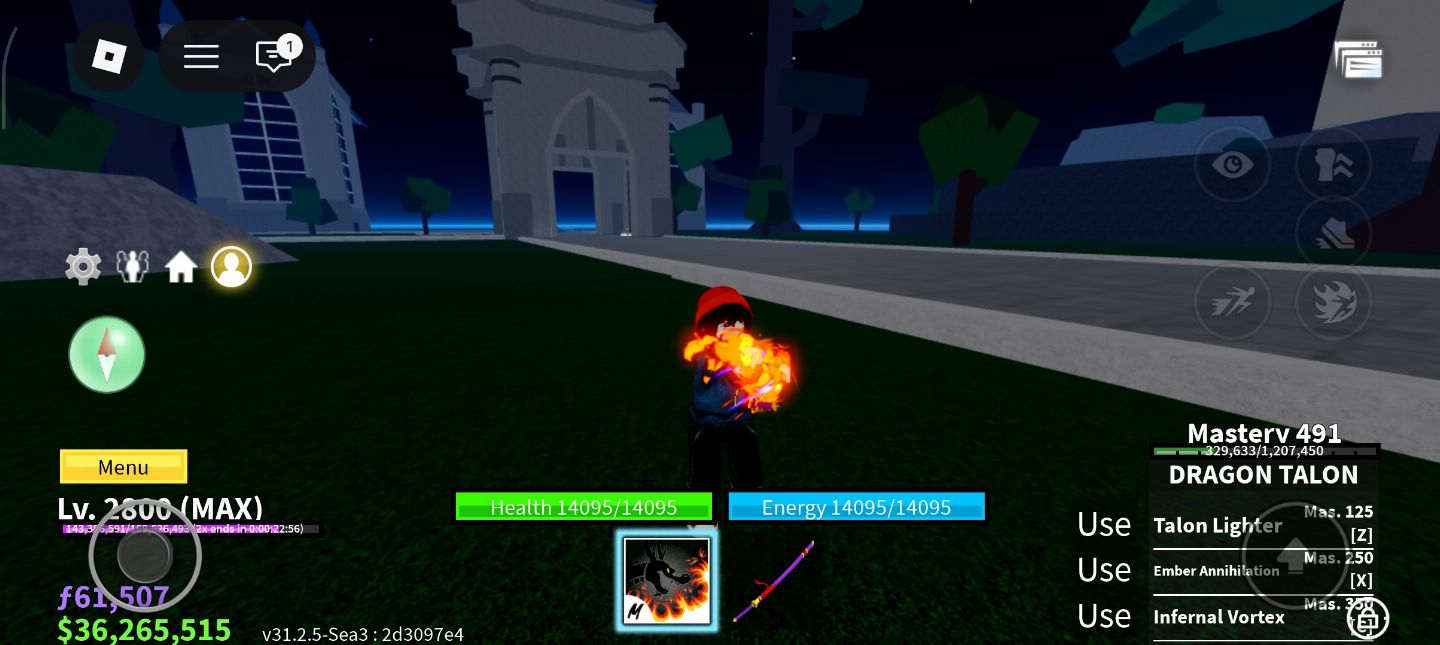 Blox Fruits LVL MAX 2800 | YAMA + SABER | 36M BELI | 61K FRAGS| ITENS RAROS B001