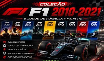 COLEÇÃO F1 20102021 | 9 JOGOS DE FÓRMULA 1 PARA PC | ENTREGA AUTOMÁT