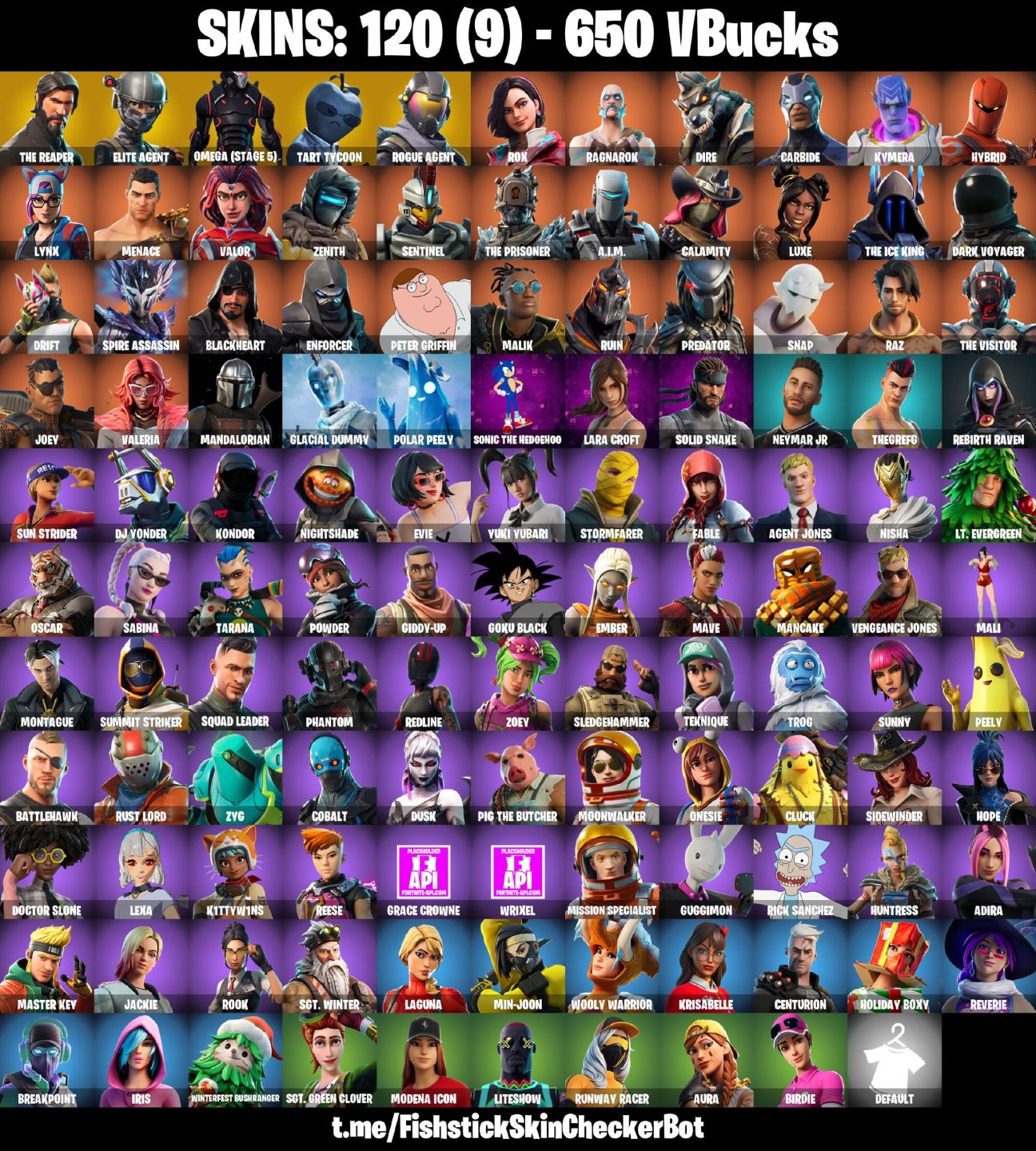 Conta Fortnite com The Reaper | Elite Agent | Omega (stage 5) e 120 Skins