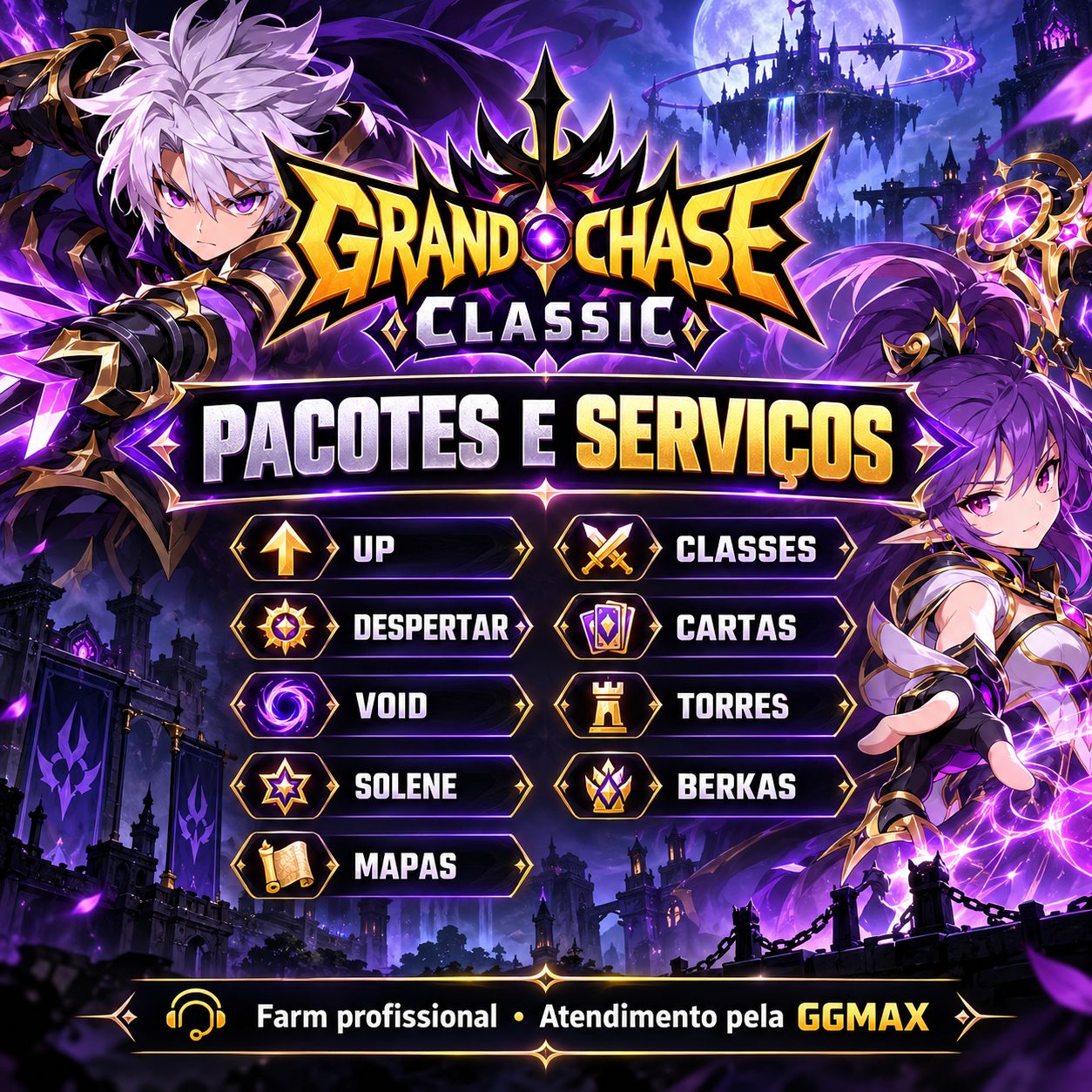 GRAND CHASE CLASSIC | FARM PROFISSIONAL | PACOTES E SERVIÇOS