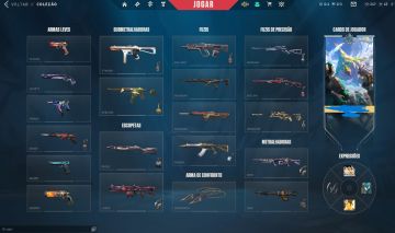 Conta valorant unico dono varias skins, pacote champios 2025