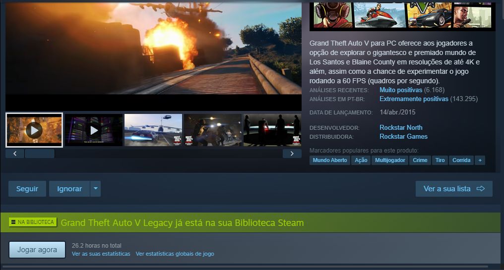 STEAM 2022 | GTA V ENHANCED + DETROIT + FC 26 | 11 JOGOS