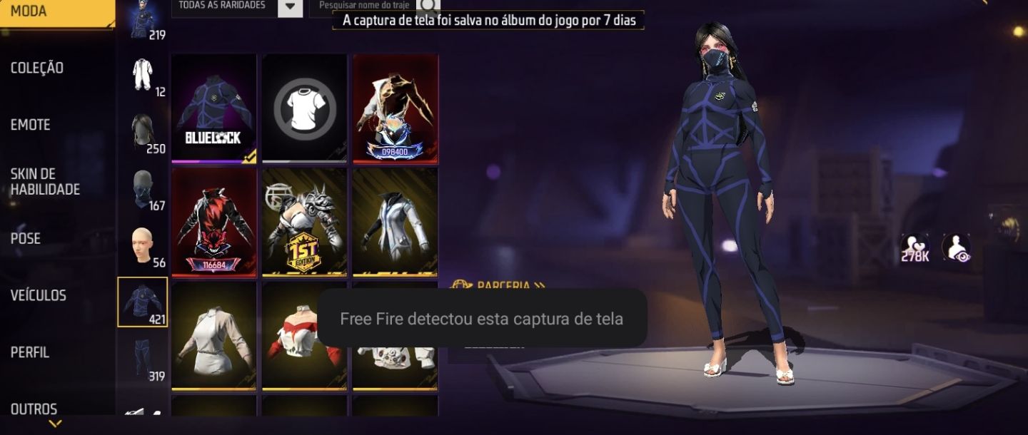 Conta de Free Fire Muito Boa, De Conta de 2017 Muito Boa a venda, Prime 7.
