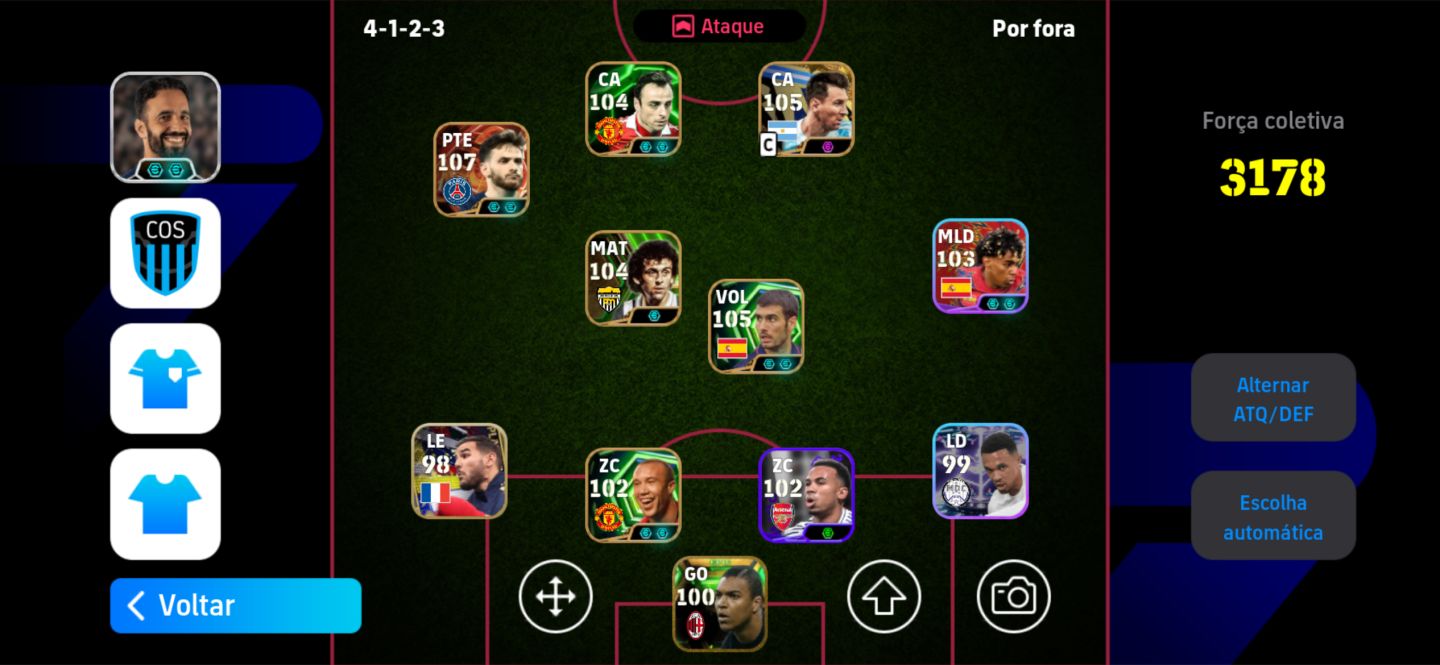 Minha conta no efootball mobile
