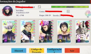 Conta Rei do Jujutsu com 180b de pc